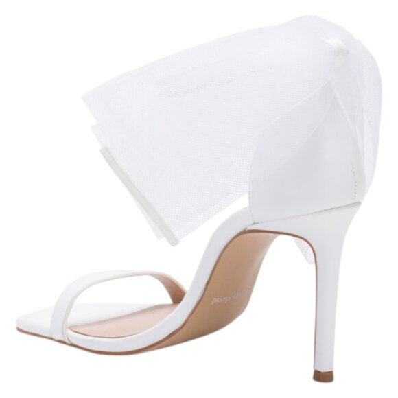 CHARLES DAVID Leather Emotional Oversized Bow Heeled Sandals - Picture 2 of 3